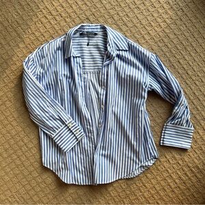Blue striped button down
